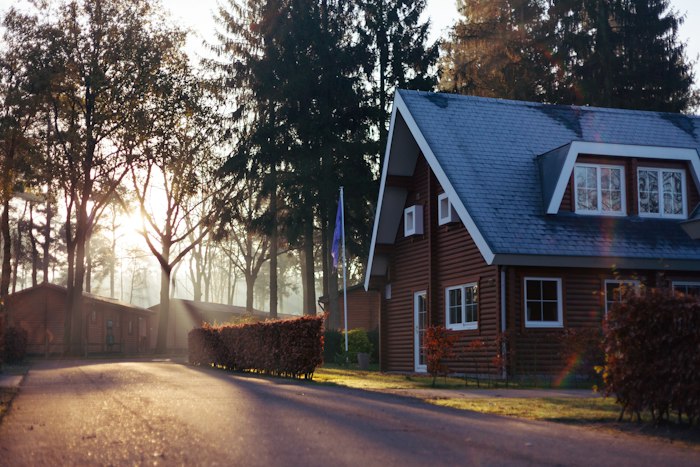 Helles Haus mit Garten